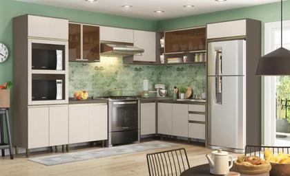 Imagem de Cozinha Modulada Connect 17 Duna/Cristal - Henn
