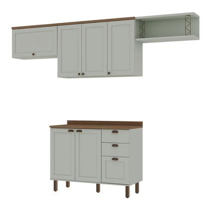 Imagem de Cozinha Modulada Cristal 280cm Provençal Conjunto c/ Nicho