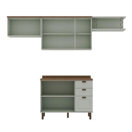 Imagem de Cozinha Modulada Cristal 280cm Provençal Conjunto c/ Nicho