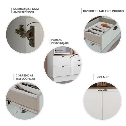 Imagem de Cozinha Modulada Cristal 332,5cm Conjunto Completo Provençal