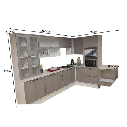 Imagem de Cozinha Modulada Cristal 332,5cm Conjunto Completo Provençal