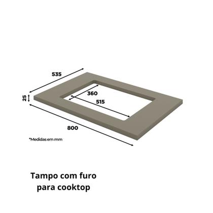 Imagem de Cozinha Modulada de Canto 8 Peças Completa 20 Portas 2 Gavetas Connect Henn - Duna/Cristal