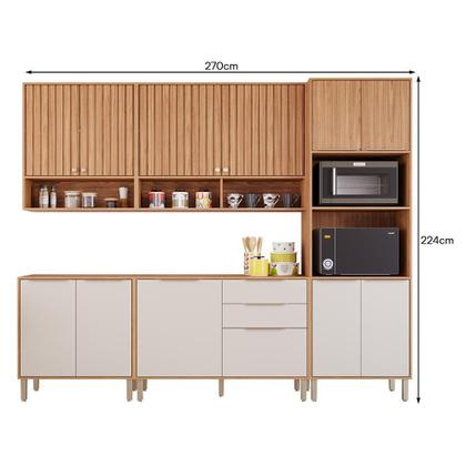 Imagem de Cozinha Modulada Divina 5 Peças com Torre Quente 2 Fornos e Balcão 120cm - MGM