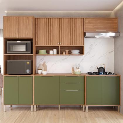 Imagem de Cozinha Modulada Divina 5 Peças com Torre Quente 2 Fornos e Balcão Cooktop 80cm - MGM