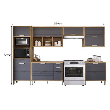 Imagem de Cozinha Modulada Eloise 6 Peças com Torre Quente 2 Fornos - MGM