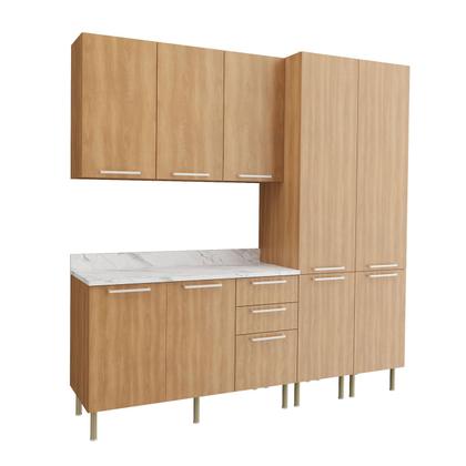 Imagem de Cozinha Modulada Estela Com 4 Peças 200cm Aéreo e Paneleiro