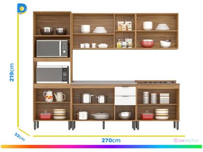 Imagem de Cozinha Modulada Firenze Fhr001 Amendola Touch Branco - Demóbile
