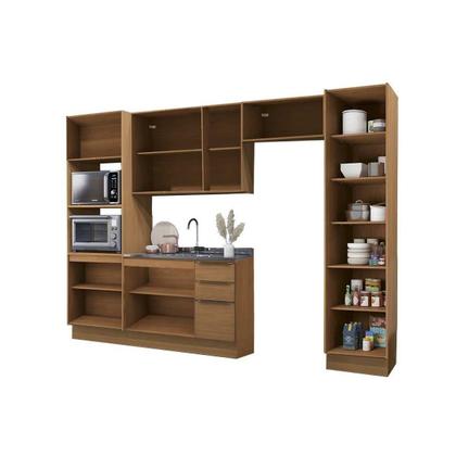 Imagem de Cozinha Modulada Kappesberg 5 Peças Vibra C5P159 Canela/Verde Pistache Lacca