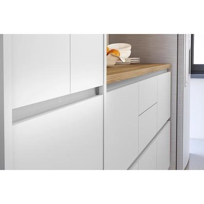 Imagem de Cozinha Modulada Nesher Rainha Gourmet 7 Peças (3Aéreos+3Balcões+1Paneleiro) C6P37 Branca/Nature-Nesher
