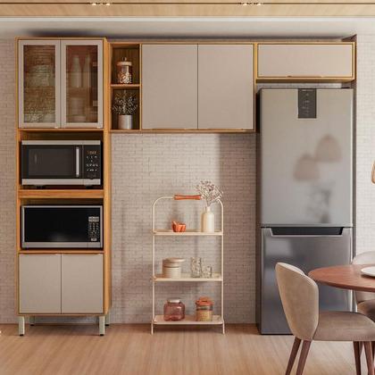 Imagem de Cozinha Modulada Plena 3 Peças Torre Quente Cinamon Nude Prime TX - Demóbile