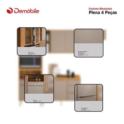 Imagem de Cozinha Modulada Plena 4 Peças Cinamon Nude Prime Tx - Demóbile