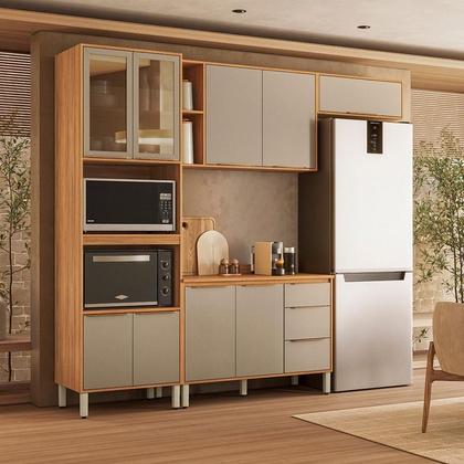 Imagem de Cozinha Modulada Plena 4 Peças Torre Quente Cinamon Nude Prime TX - Demóbile