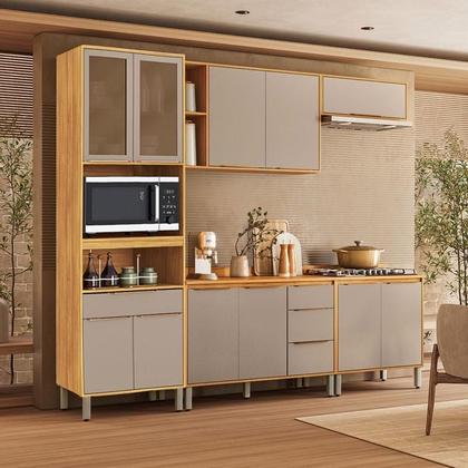 Imagem de Cozinha Modulada Plena 5 Peças Cinamon Nude Prime TX - Demóbile