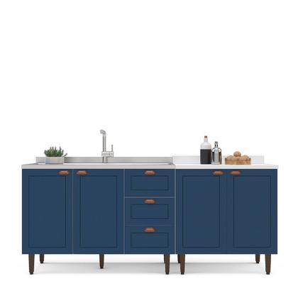 Imagem de Cozinha Pérola 2 Peças Balcão 2 Gavetas 3 Portas e Balcão 2 Portas Yescasa