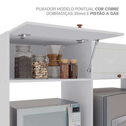 Imagem de Cozinha Pérola Completa 3 Peças Aéreo 3 Portas e Balcão 2 Gavetas 3 Portas e Torre Quente Yescasa