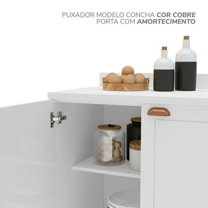 Imagem de Cozinha Pérola Completa 3 Peças Aéreo 3 Portas e Balcão 2 Gavetas 3 Portas e Torre Quente Yescasa