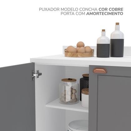 Imagem de Cozinha Pérola Completa 3 Peças Aéreo 3 Portas e Balcão 2 Gavetas 3 Portas e Torre Quente Yescasa