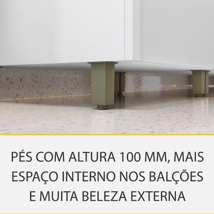 Imagem de Cozinha Rainha com 4 Peças 4 Portas 5 Gavetas Ripado em MDF 190cm de Largura Nesher