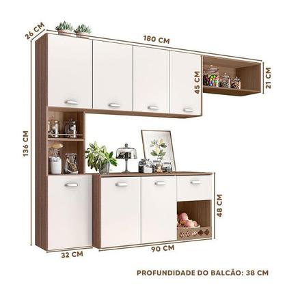 Imagem de Cozinha suspensa poliman mila carvalho oak/off white