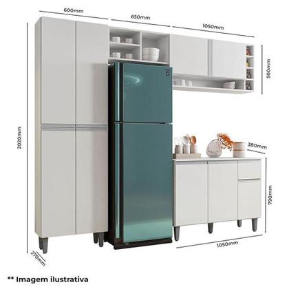 Imagem de Cozinha Vanessa Amêndoa Branco - Ajl