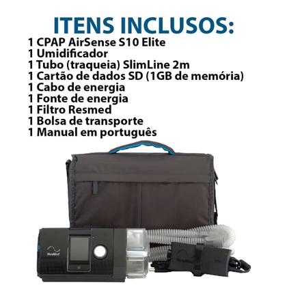 Imagem de Cpap Airsense 10 com Umidificador Resmed Pressão Fixa