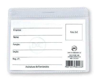 Imagem de Crachá Com Presilha Horizontal 10x7  Dac 50 Unidades
