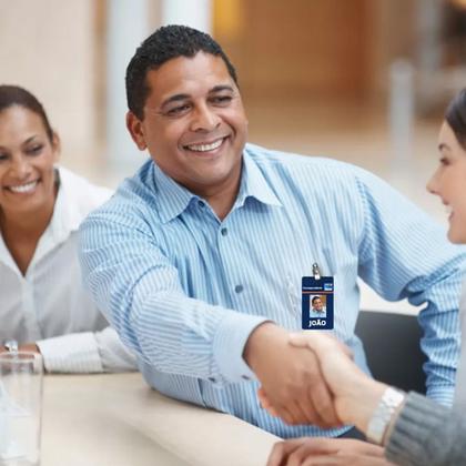 Imagem de Crachá Identificador Pvc Sem Presilha 100x70mm