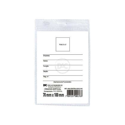 Imagem de Crachá Sem Presilha Vertical 7x10 Dac 50 Unidades