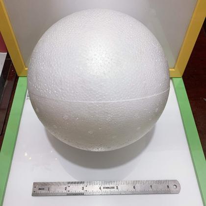Imagem de Crafjie, 2 peças de bolas artesanais de espuma, 20 cm, brancas, lisas