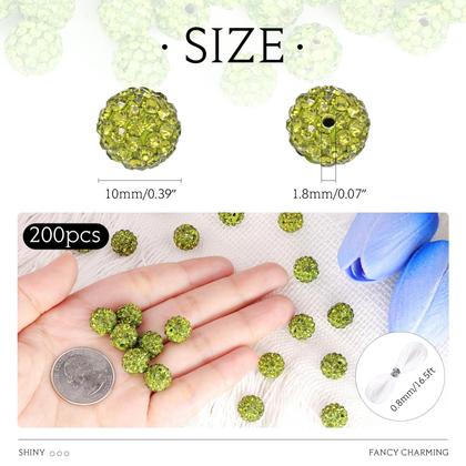 Imagem de Craft Beads TINKRSTUFF Olivine Strass 200 unidades de 1 cm