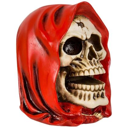 Imagem de Cranio Caveira Morte Capa Enfeite Halloween Resina Decoração