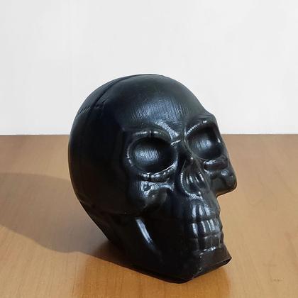 Imagem de Crânio Caveira Preta para dia das Bruxas Mortos Halloween Enfeite e Lembrancinha
