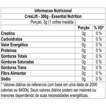 Imagem de CreaLift Creapure  Essential Nutrition Creatina 300g