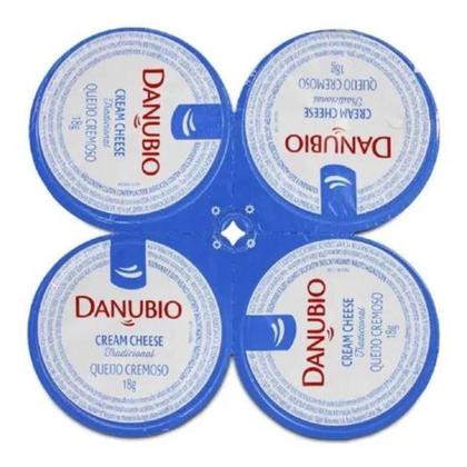 Imagem de Cream Cheese Tradicional Danubio Em Sachê Blister De 18g Caixa Com 144 Unidades Para Hotel E Pousada