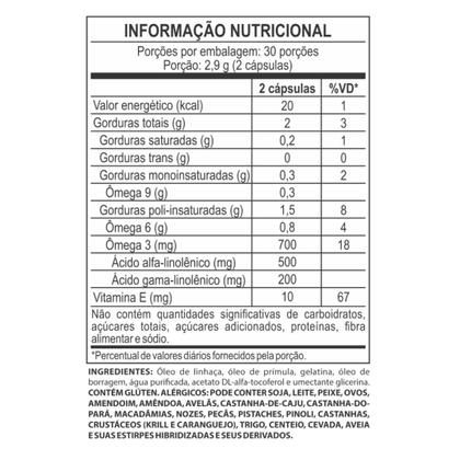 Imagem de Creatina Alta Pureza Pote 300g, Fonte de Ômega 3, 6 e 9 com Vit. E