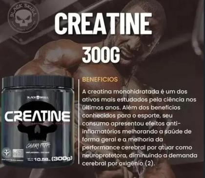 Imagem de Creatina Black Skull Pura monohitratada creatine 300g sem sabor