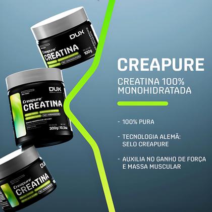 Imagem de Creatina Creapure Dux 300g  Selo Alemão de Pureza  Original  Qualidade Premium  Envio Full