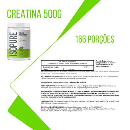Imagem de Creatina Creapure Importada ISOPURE 500g Sem Sabor