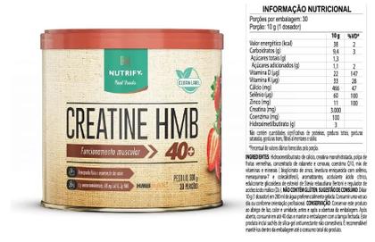 Imagem de Creatina Hmb + Coq10 300g Nutrify 40+ - Creatina HMB 300G Morango