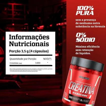 Imagem de Creatina Integralmedica 100 Pura 60 Cápsulas Aumento de Resistência e Desempenho para Atletas e Treinos Intensos