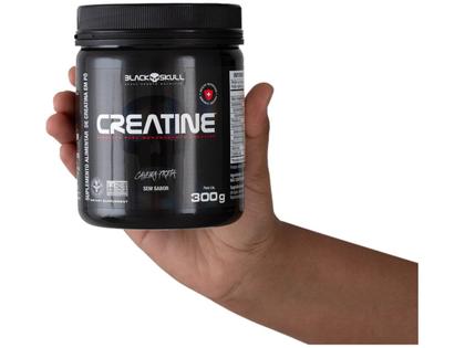 Imagem de Creatina Mono-hidratada Black Skull em Pó 300g sem Sabor