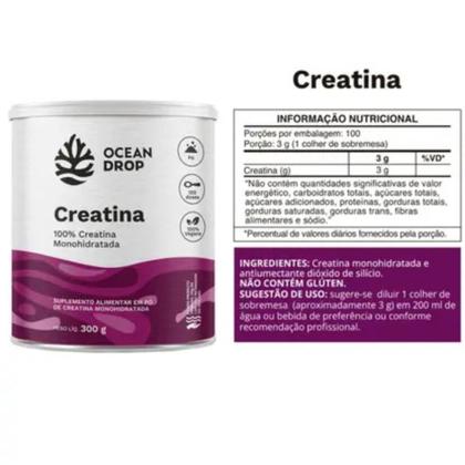 Imagem de Creatina Monohidratada 100% Creatina Ocean Drop  300g