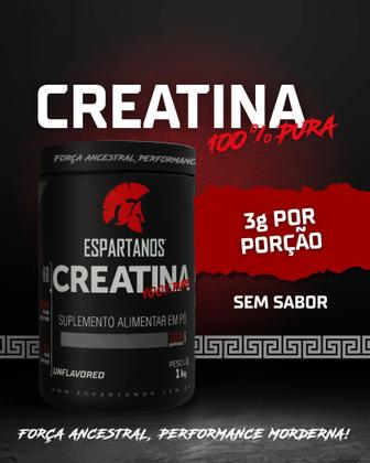 Imagem de Creatina Monohidratada 100% Pura 1KG - Espartanos - Aprovada Laudo ABENUTRI