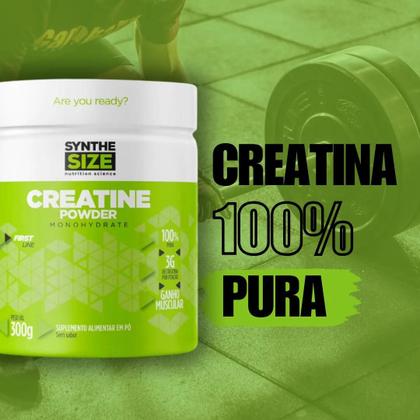 Imagem de Creatina Monohidratada 100% Pura Pote 300g - Synthesize - Sem Sabor