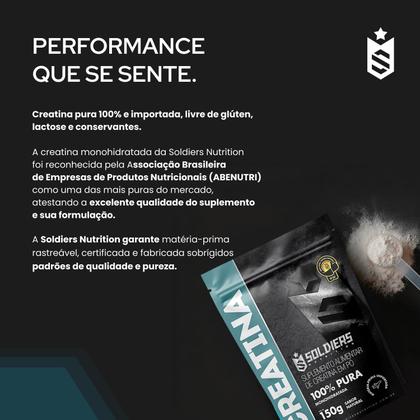 Imagem de Creatina Monohidratada 150g - 100% Pura Importada - Soldiers Nutrition