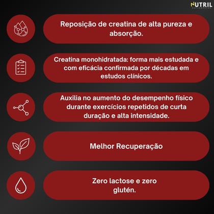 Imagem de Creatina Monohidratada Creatine Turbo Black Skull Energia Força Ganho de Massa Muscular