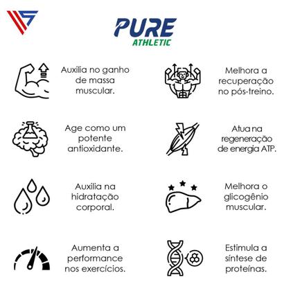 Imagem de Creatina Monohidratada Pura 500g Pouch Pure Athletic Sabor:Sem Sabor