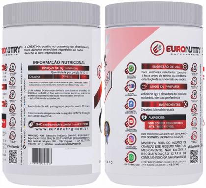 Imagem de Creatina Powder Micronized 100% Pura (300g) Euronutry