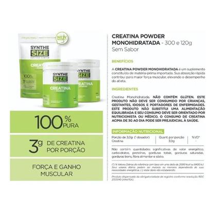 Imagem de Creatina Powder Monohidratada 300g - Synthesize