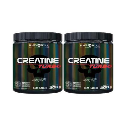 Imagem de Creatina Turbo Monohidratada Sem Sabor 300g Black Skull